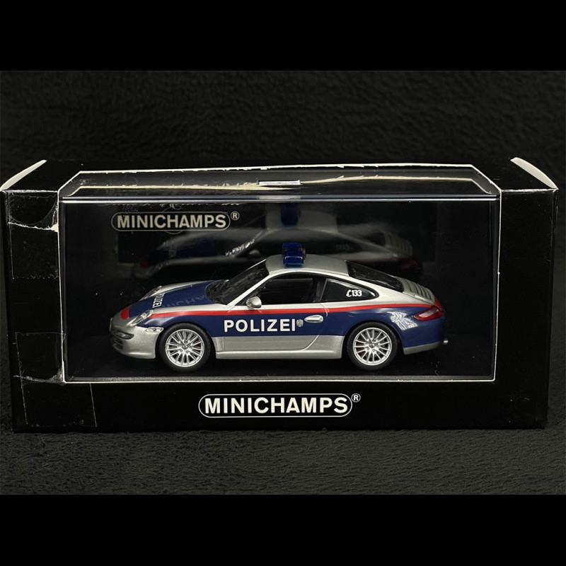 Porsche Type Sterreich Polizei Silber Blau Rot Minichamps