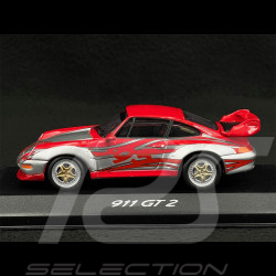 Porsche 911 GT2 Type 993 1995 Argent / Rouge 1/43 Minichamps WAP020018