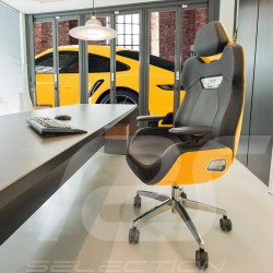 Bürostuhl / Gaming-Stuhl Design by Studio F.A. Porsche Leder / Aluminium Gelb ARGENT E700