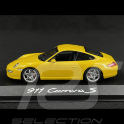 Porsche 911 type 997 Carrera S Coupe jaune vitesse ph 1 2005 1/43 Minichamps WAP02011715