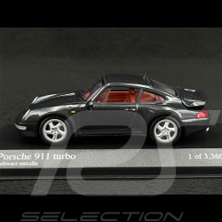 Porsche 911 Turbo Type 993 1995 Metallic Black 1/43 Minichamps 430069209