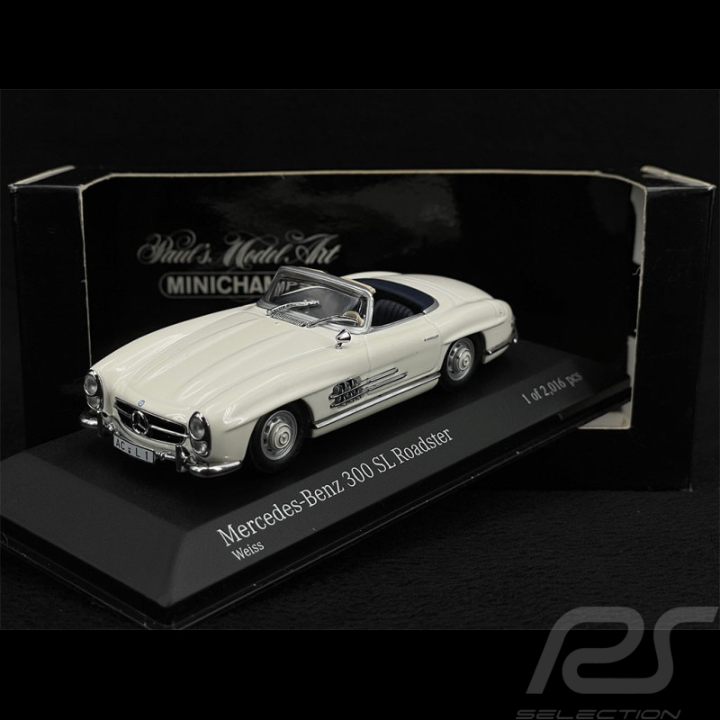 Mercedez-Benz 300 SL Roadster 1957 Weiß 1/43 Minichamps 400039031