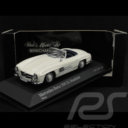 Mercedez-Benz 300 SL Roadster 1957 Blanc 1/43 Minichamps 400039031