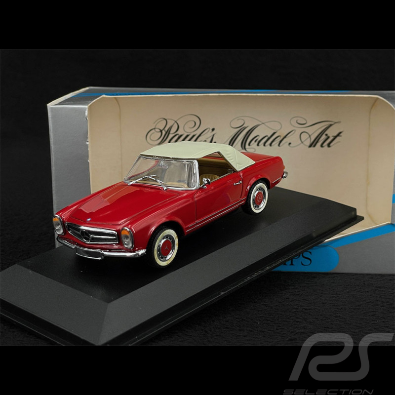 Mercedes-Benz 280 SL Cabriolet Soft Top 1969 Rouge Métallique 1/43 Minichamps 032241