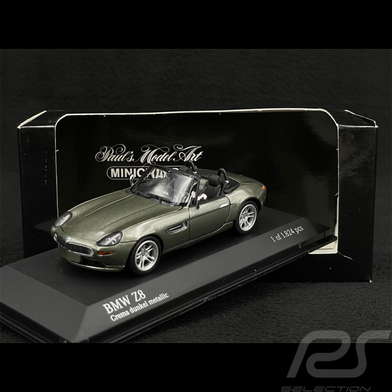 BMW Z8 Cabriolet 1999 Gris Crème Foncé Métallique 1/43 Minichamps 431028739