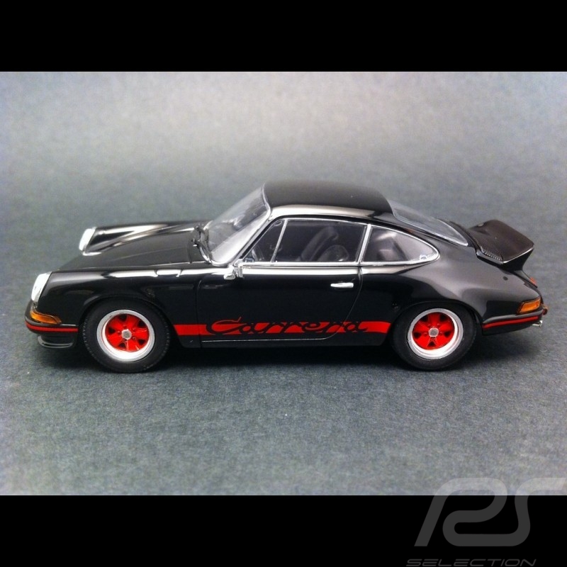 Porsche 911 Carrera RS 2.7 1972 noire bandes rouges Minichamps 1/43 Porsche 911 Carrera RS 2.7 1972 noire bandes rouges Minichamps 1/43