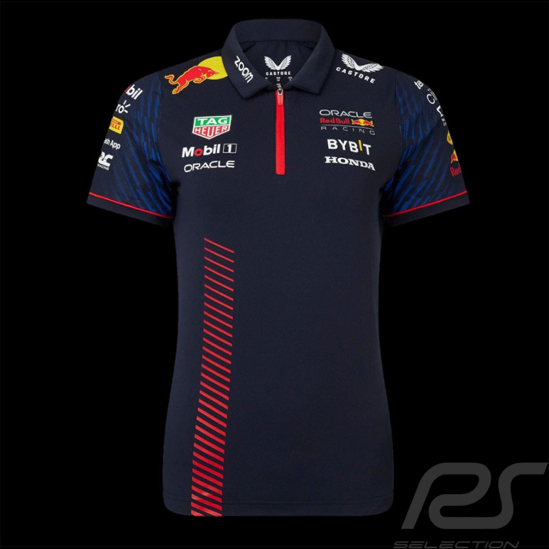 Red Bull Poloshirt F1 Team Verstappen Pérez Night Sky Dunkelblau TF2645 - Damen