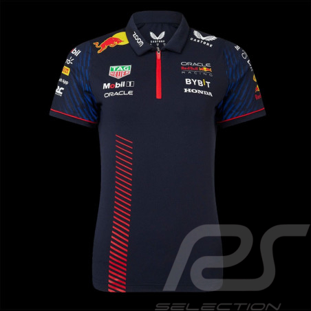 Red Bull Poloshirt F1 Team Verstappen Pérez Night Sky Dunkelblau TF2645 - Damen