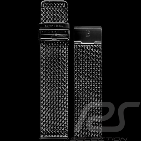 Watch Band Pierre Lannier Milanese Steel Black - Steel buckle BRA013A2233