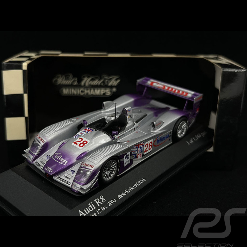 Audi R8 n° 28 Winner 12h Sebring 2004 1/43 Minichamps 400041328