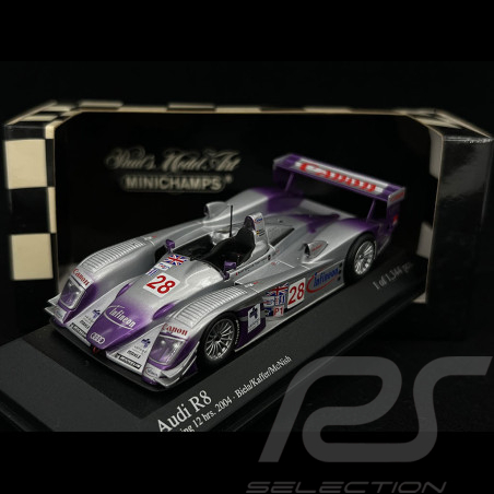 Audi R8 n° 28 Vainqueur 12h Sebring 2004 1/43 Minichamps 400041328