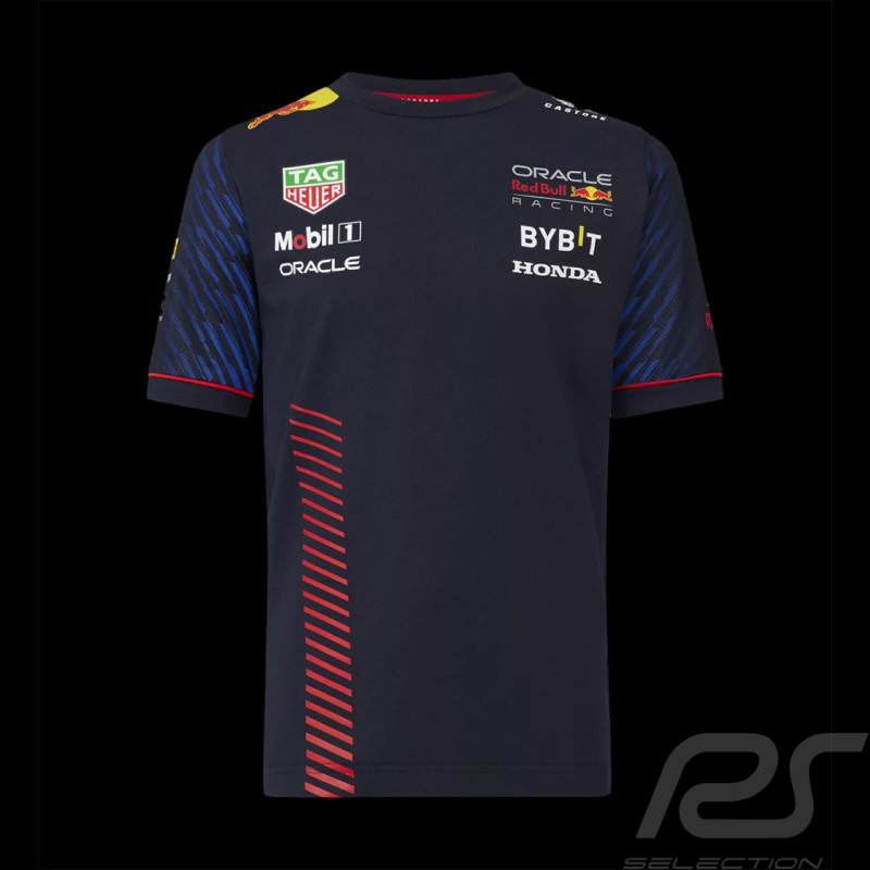 Red Bull T-Shirt F1 Verstappen Perez Nachtblau TJ2644 - Kinder