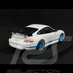 Porsche 911 GT3 RS Type 996 2002 Carraraweiß / Mexicoblau 1/43 Minichamps 403062029