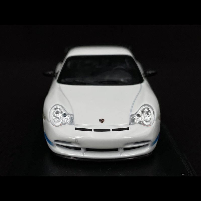Porsche 911 GT3 RS Type 996 2002 Carrara White / Mexico Blue 1/43  Minichamps 403062029