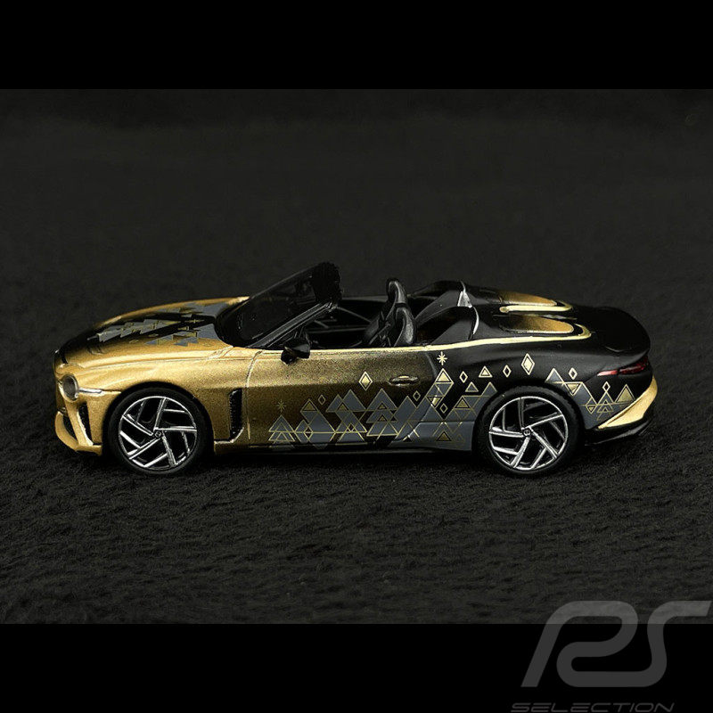 Bentley Mulliner Bacalar Limited Edition 2023 Schwarz / Gold 1/64 Mini GT MGT00660