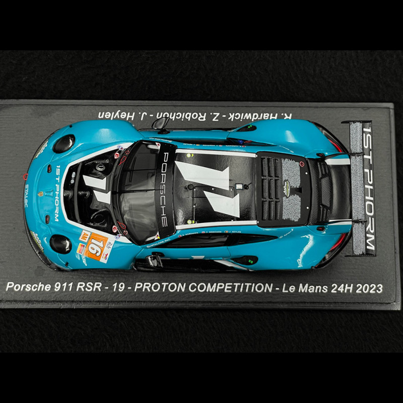 Miniature Porsche 911 1/64 Spark RSR-19 No.56 Project 1 - AO 24h Le Mans 2023 1 64