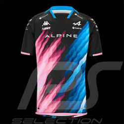 T-shirt Alpine F1 Team Ocon n° 31 Kappa Graphique Noir / Bleu / Rose 321R78W-A01 - homme