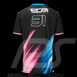 Alpine T-Shirt F1 Team Ocon n° 31 Kappa Graphic Schwarz / Blau / Pink 321R78W-A01 - herren