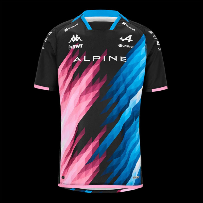 Alpine T-shirt F1 Team Pierre Gasly n° 10 Kappa Graphic Black