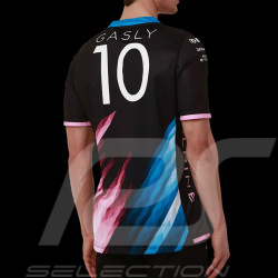 Alpine T-shirt F1 Team Gasly n° 10 Kappa Graphic Black / Blue / Pink 321R79W-A01 - men