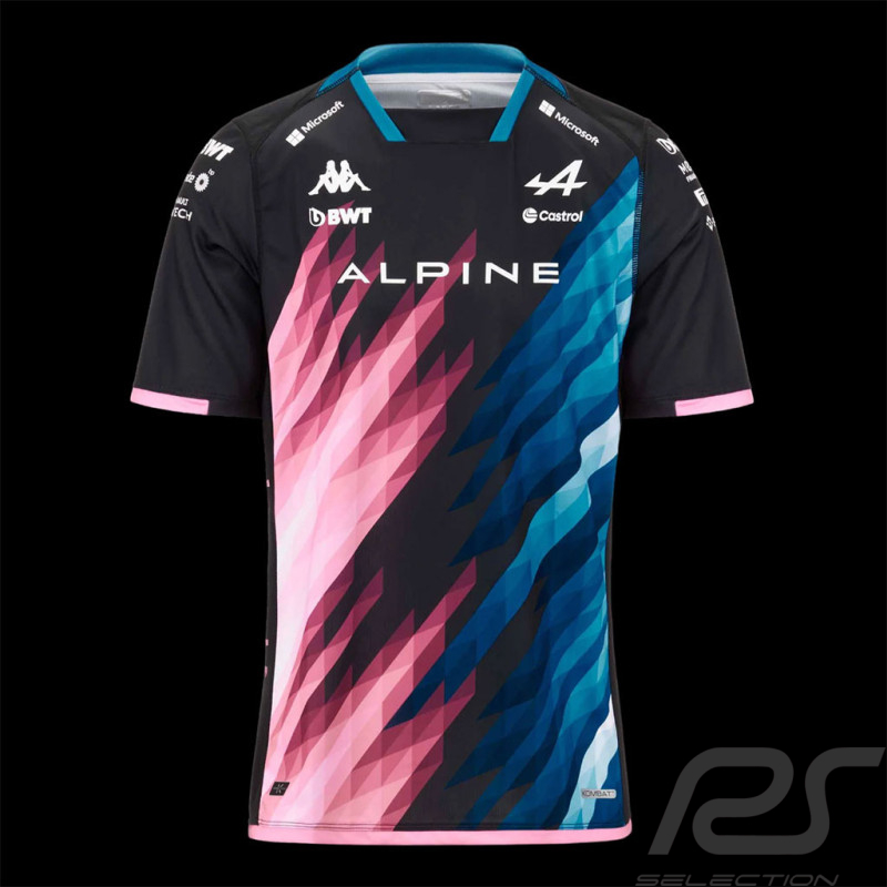 T-shirt Alpine F1 Team Ocon Gasly Kappa Graphique Noir / Bleu / Rose 321P4UW-A01 - homme