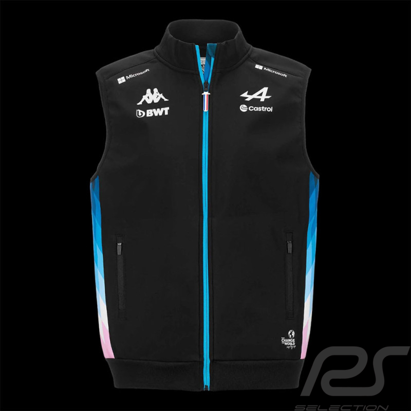 Alpine Jacke F1 Team Ocon Gasly Kappa ärmellose Jacke Schwarz 331N2IW-A00 - herren