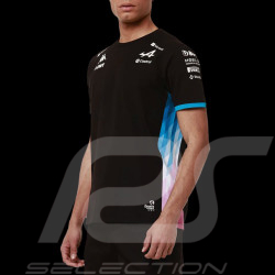 Alpine T-shirt F1 Team BWT 2024 Gasly Ocon Adiry Jersey Schwarz / Blau / Rosa Kappa 321P4TW_A01 - Herren