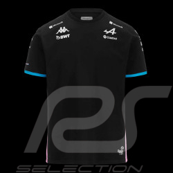 Alpine T-shirt F1 Team BWT 2024 Gasly Ocon Adiry Jersey Black / Blue / Pink Kappa 321P4TW_A01 - Men