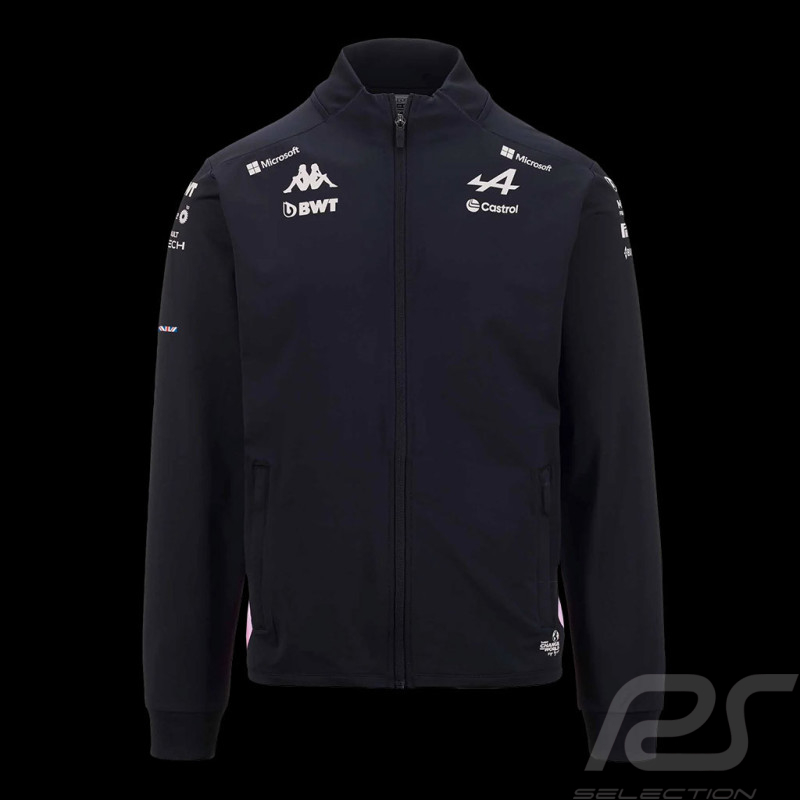Veste Alpine F1 Team BWT 2024 Gasly Ocon Adriso Softshell Noir / Bleu / Rose Kappa 351L6JW_A01 - homme