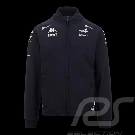 Alpine Jacke F1 Team BWT 2024 Gasly Ocon Adriso Softshell Schwarz / Blau / Rosa Kappa 351L6JW_A01 - Herren