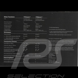 Brochure Porsche 718 T Cayman & Boxster 2018 12/2018 en français WSLN1901000330