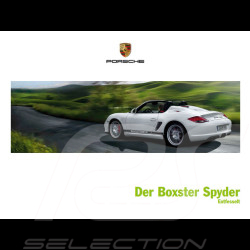 Porsche Broschüre Der Boxster Spyder Entfesselt 01/2010 auf Deutsch WSLB1101000210