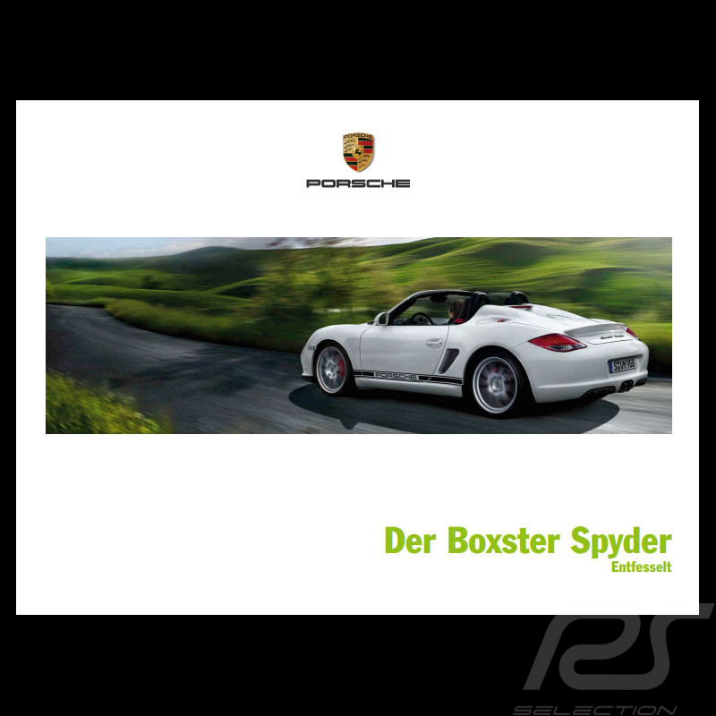 Brochure Porsche Der Boxster Spyder Entfesselt 01/2010 en allemand WSLB1101000210