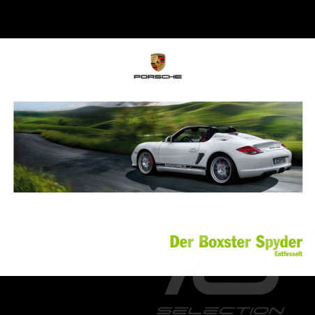 Brochure Porsche Der Boxster Spyder Entfesselt 01/2010 en allemand WSLB1101000210