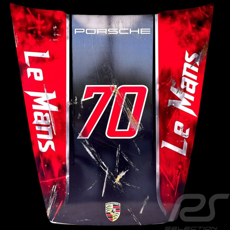 Capot Course Inspiration Porsche Le Mans n° 70 Décoration murale Aluminium Dibond CS-17