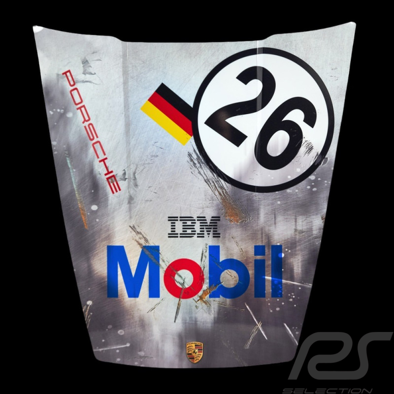 Motorhaube Rennsport Inspiration Porsche 911 GT1-98 Type 996 n° 26 Sieger 24h Le Mans 1998 Wanddekoration Aluminium Dibond CS-22