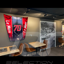 Motorhaube Rennsport Inspiration Porsche Le Mans Nr. 70 Wanddekoration Aluminium Dibond CS-17