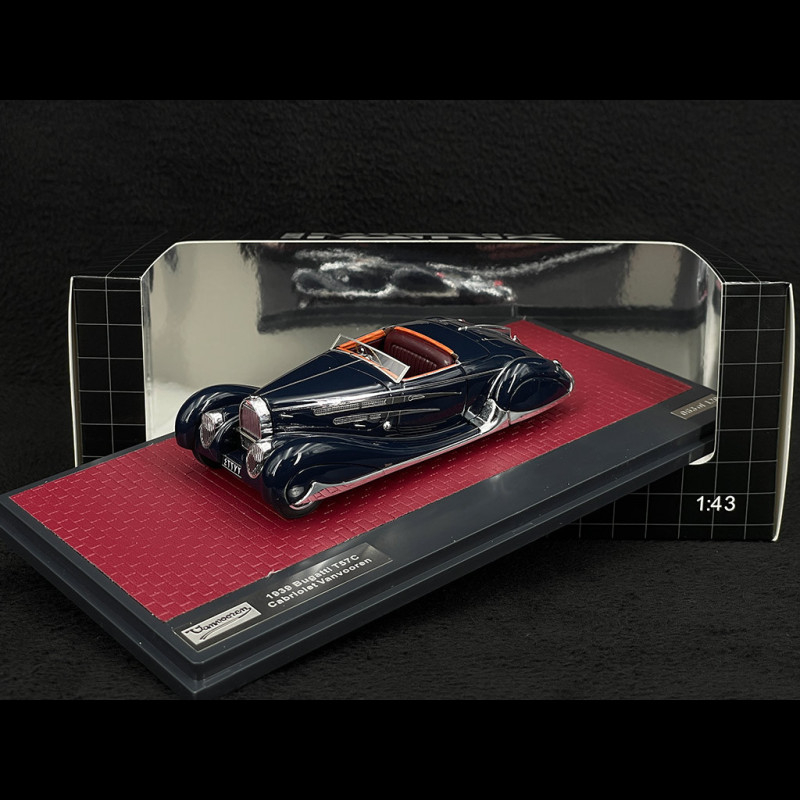 Bugatti 57C Vanvooren Cabriolet Shah of Iran 1939 Blue 1/43 Matrix