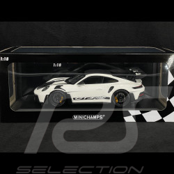 Porsche 911 GT3 RS Type 992 2023 Blanc / Bandes Noires 1/18 Minichamps 155062230