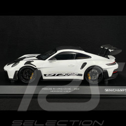 Porsche 911 GT3 RS Type 992 2023 Blanc / Bandes Noires 1/18 Minichamps 155062230