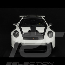 Porsche 911 GT3 RS Type 992 2023 Blanc / Bandes Noires 1/18 Minichamps 155062230