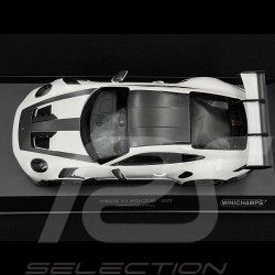 Porsche 911 GT3 RS Type 992 2023 Blanc / Bandes Noires 1/18 Minichamps 155062230