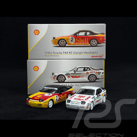 Duo Porsche 944 Turbo Cup 1986-1990 1/64 Sparky x Tiny YCOMBO64003
