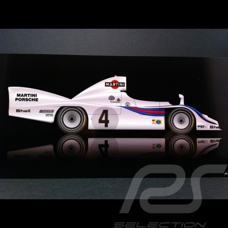 Carte postale Porsche 936 Martini Vainqueur Le Mans 1977 21 x 10.5 cm