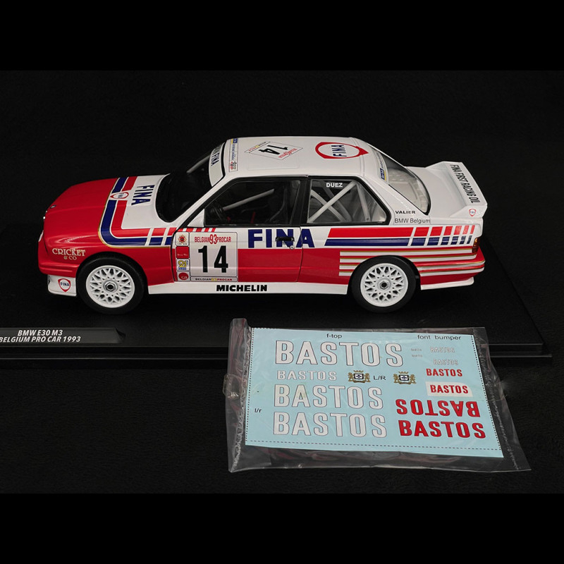 Minichamps 1/43 Scale 434 932013 - BMW M3 Belgian Procar 1993 #13 Van
