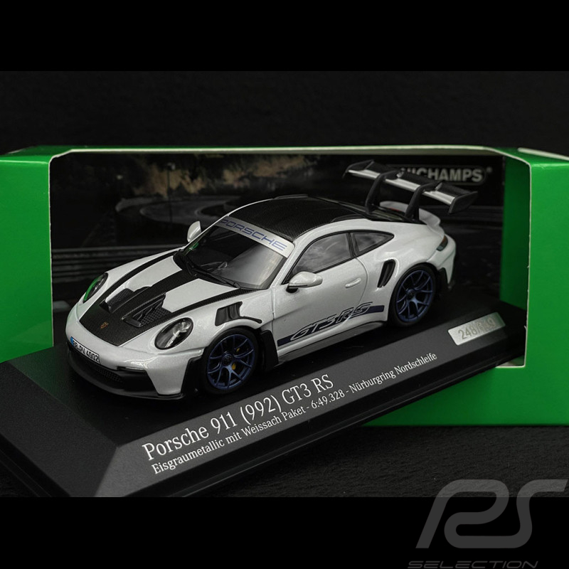 Porsche 911 GT3 RS Type 992 2022 Weissach Package Eisgrau Metallic 1/43 Minichamps 410062108