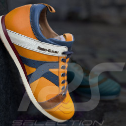 Kamo-Gutsu Schuhe The Original Tifo 042 Leder Orange / Magiablau - Arancio Magia - Herren
