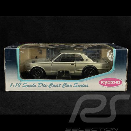 Nissan Skyline 2000 GT-R KPGC10 1973 Sonic Silber 1/18 Kyosho 08121S
