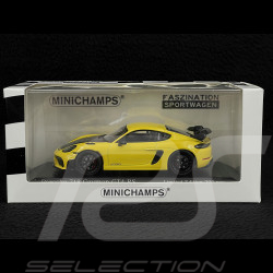 Porsche 718 Cayman GT4 RS Weissach Package Typ 982 2021 Gelb / Schwarz 1/43 Minichamps 413069712