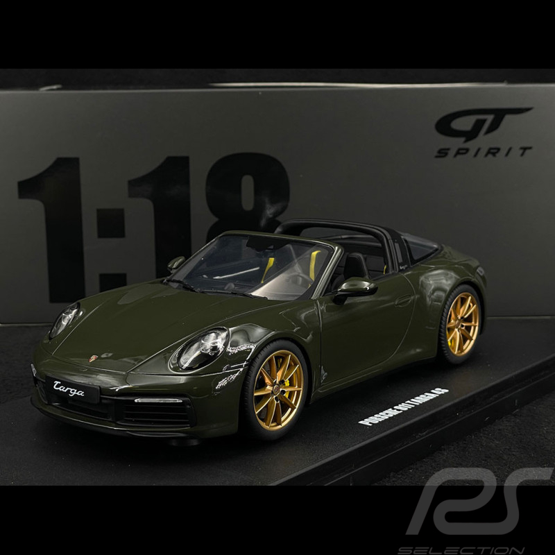 Porsche 911 Targa 4S Type 992 2020 Vert Olive Foncé 1/18 GT Spirit GT438